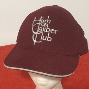VINTAGE! NRA ~ HIGH CALIBER CLUB One-size Hat Embroidered Baseball Cap USA Made